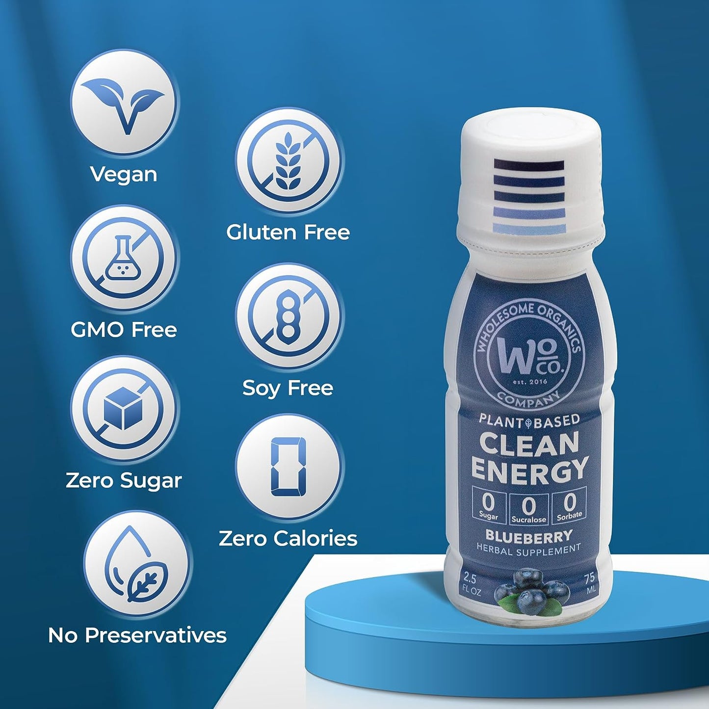 Healthy Energy Shots | Blue Raspberry 12 Pack