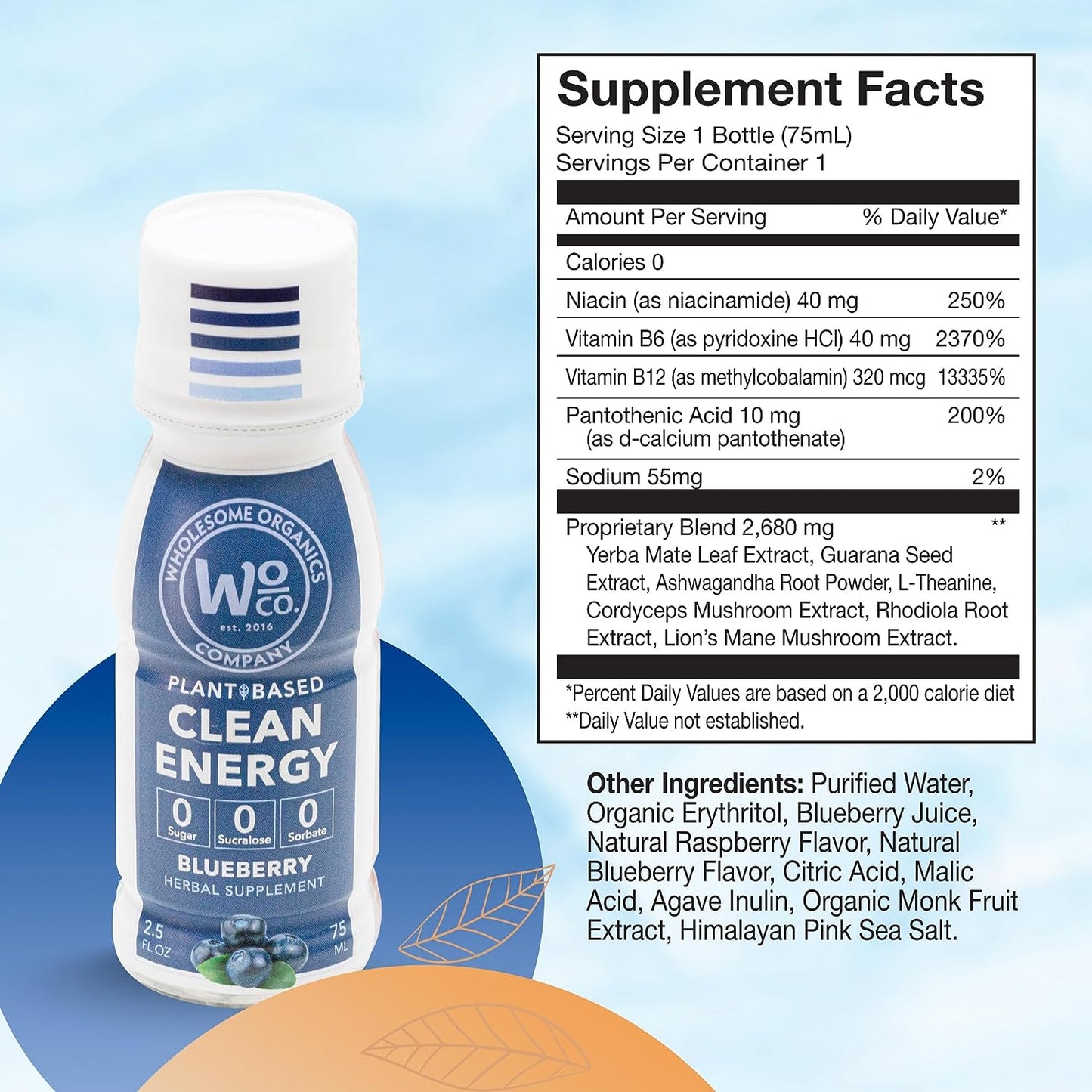 Healthy Energy Shots | Blue Raspberry 12 Pack