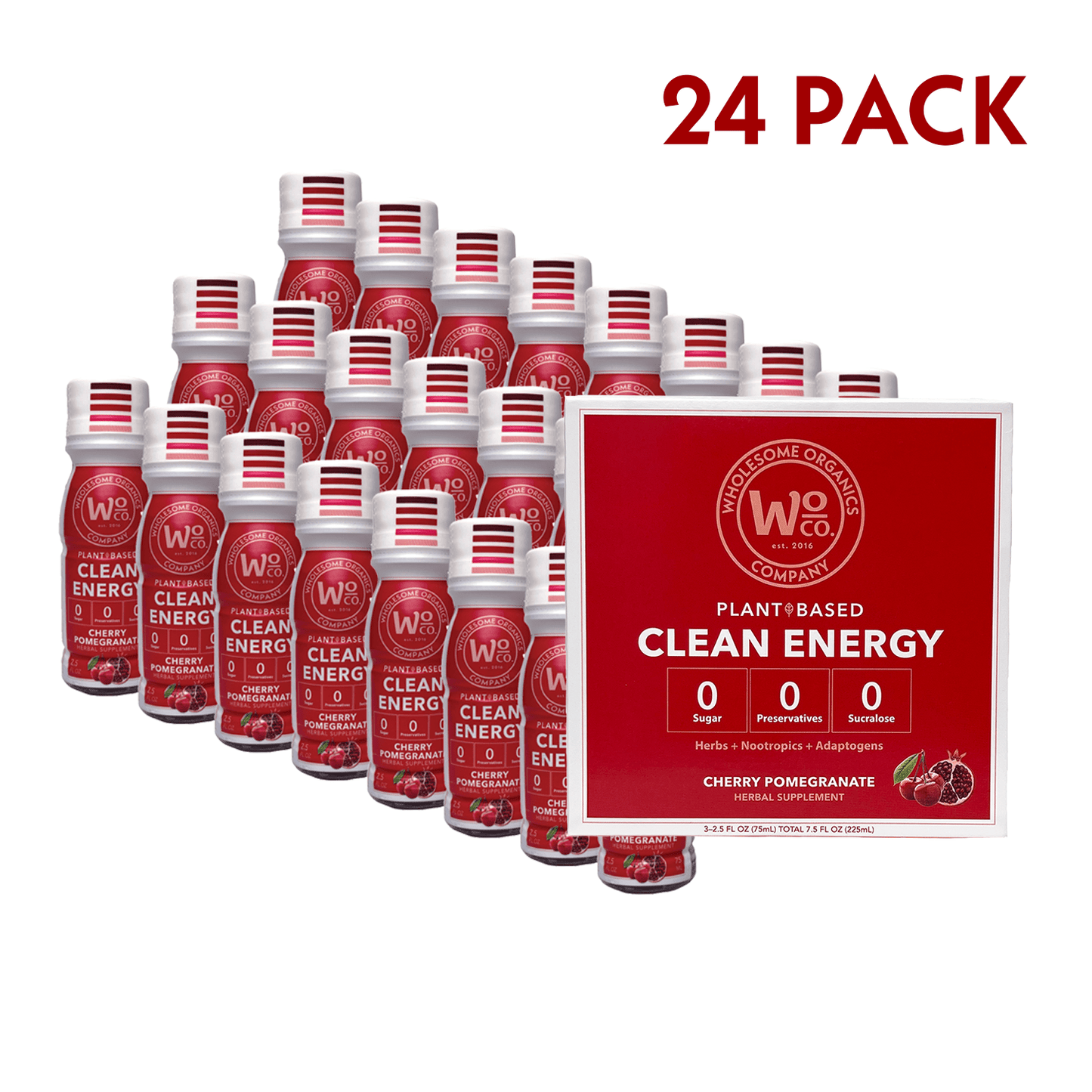 Healthy Energy Shots | Cherry Pomegranate 24 Pack