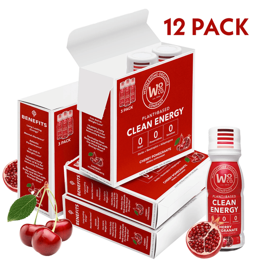 Healthy Energy Shots | Cherry Pomegranate | 12 Pack